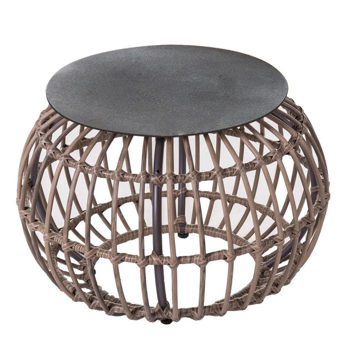 Side table Ariki 50 x 50 x 34 cm synthetic rattan Steel