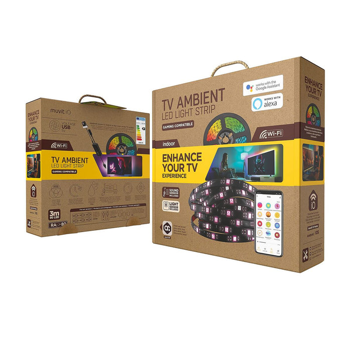 LED strips Muvit iO Black 30 cm 3 m