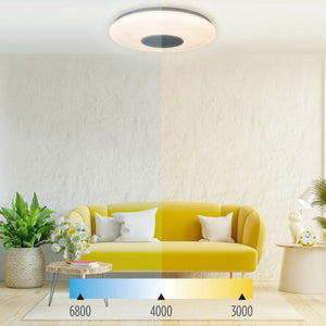 LED Flush-fitting ceiling light KSIX 30W White Metal Aluminium