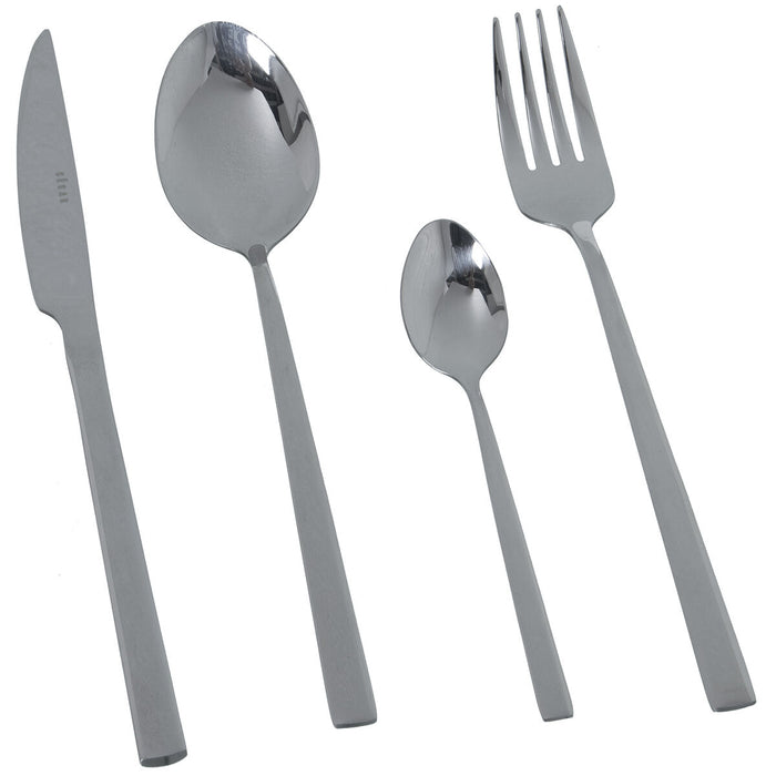 Stainless Steel Cutlery Set Alexandra House Living Grey Steel 24 Pieces