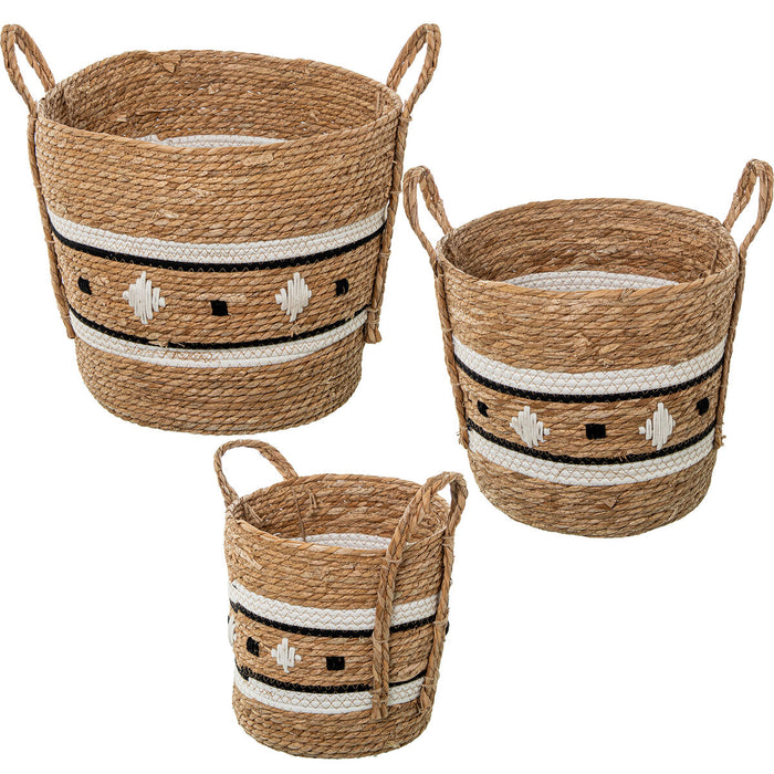 Set of Baskets Alexandra House Living 03841 Brown Wood wicker Rattan (3 Units)