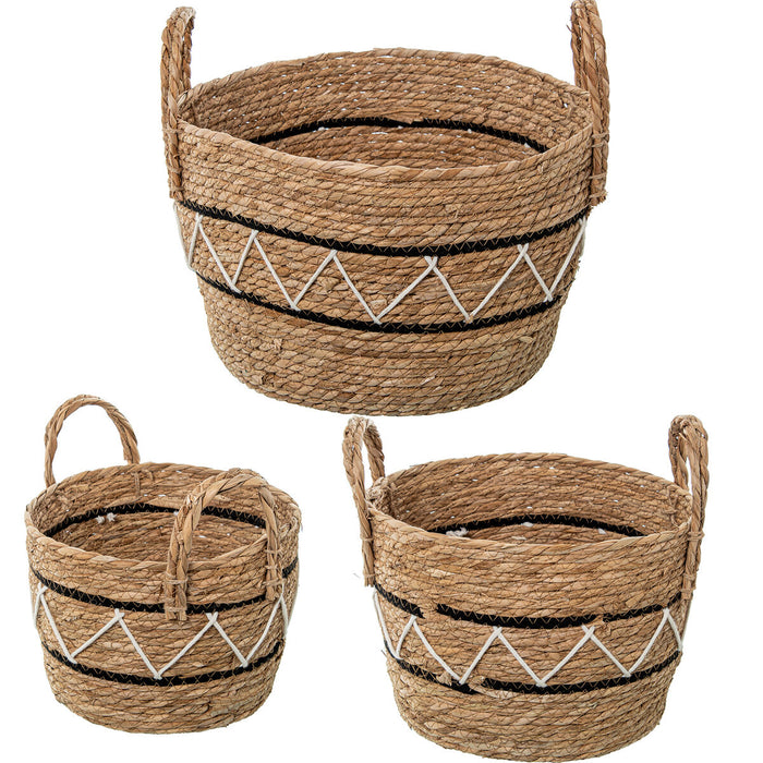 Set of Baskets Alexandra House Living 03843 Brown Wood wicker Rattan (3 Units)