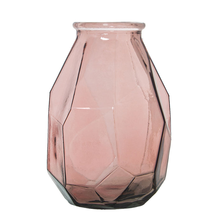 Vase made from recycled glass Alexandra House Living Pink Crystal 19 x 20 x 33 cm