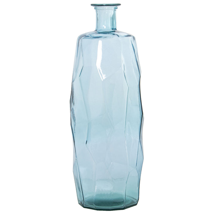 Vase made from recycled glass Alexandra House Living Blue Crystal 24 x 24 x 68 cm
