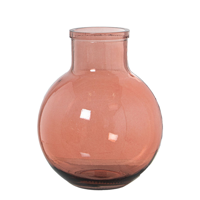 Vase made from recycled glass Alexandra House Living Pink Crystal 23 x 22 x 31 cm