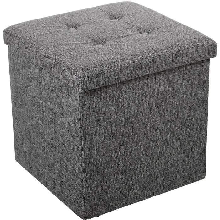 Detachable Pouffe Alexandra House Living Grey Textile Polyskin 45 x 45 x 45 cm