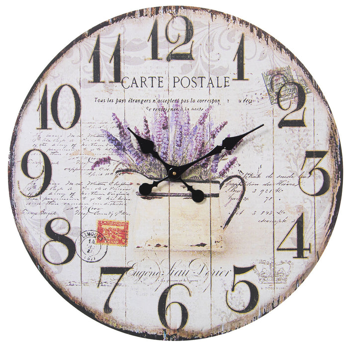 Wall Clock Alexandra House Living Brown Wood 60 x 4 x 60 cm