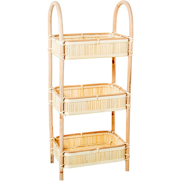 Shelves Alexandra House Living Beige Rattan Natural Fibre 34 x 80 x 23 cm