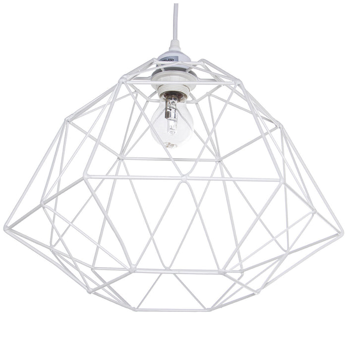 Ceiling Light Alexandra House Living White Metal 60 W 40 x 28 x 40 cm