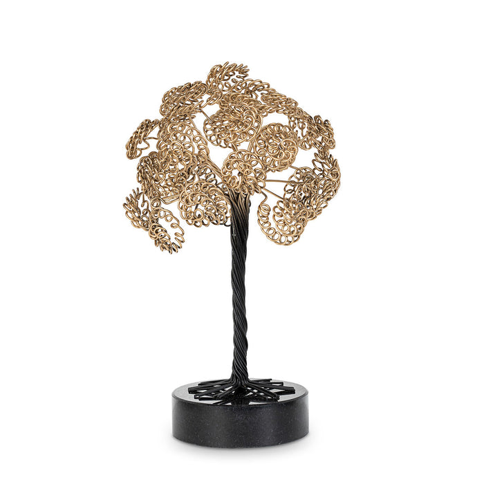 Decorative Figure Alexandra House Living Black Golden Metal Tree 18 x 18 x 29 cm