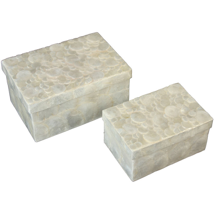 Set of decorative boxes Alexandra House Living Mother of pearl 2 Pieces