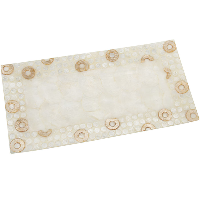 Centerpiece Alexandra House Living Brown Mother of pearl 40 x 1 x 20 cm