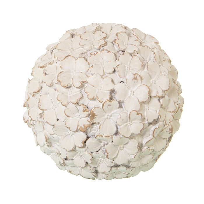 Decorative bauble Alexandra House Living White Resin Plastic 9 x 9 x 9 cm