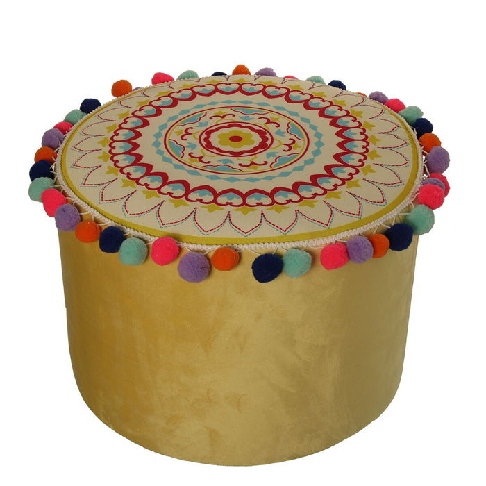 Pouffe Alexandra House Living Multicolour Wood 40 x 30 x 40 cm