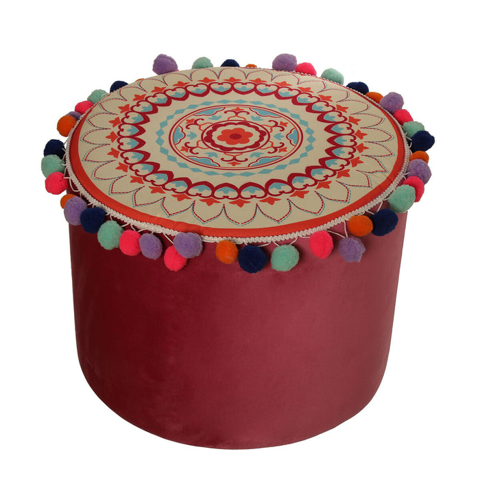 Pouffe Alexandra House Living Multicolour Wood 40 x 30 x 40 cm