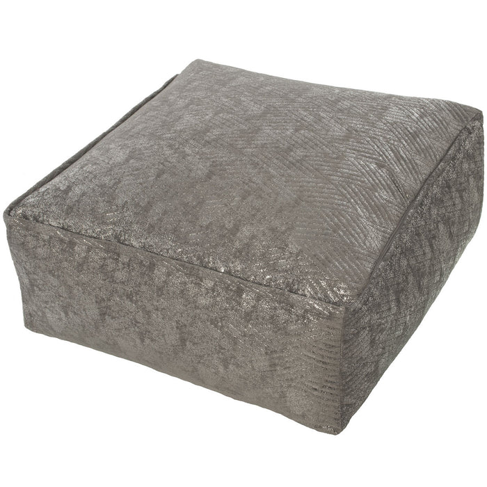 Pouffe Alexandra House Living Grey Polyester Textile 60 x 25 x 60 cm