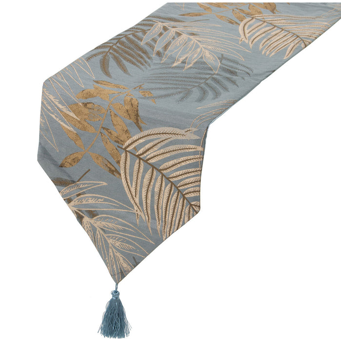 Table Runner Alexandra House Living Blue Golden 30 x 180 cm