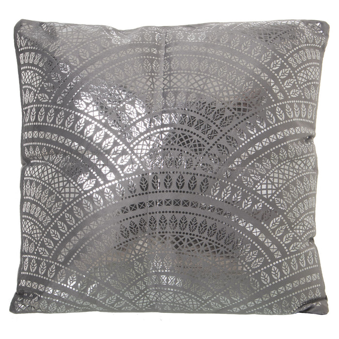 Cushion Alexandra House Living Grey Silver Textile 45 x 45 cm