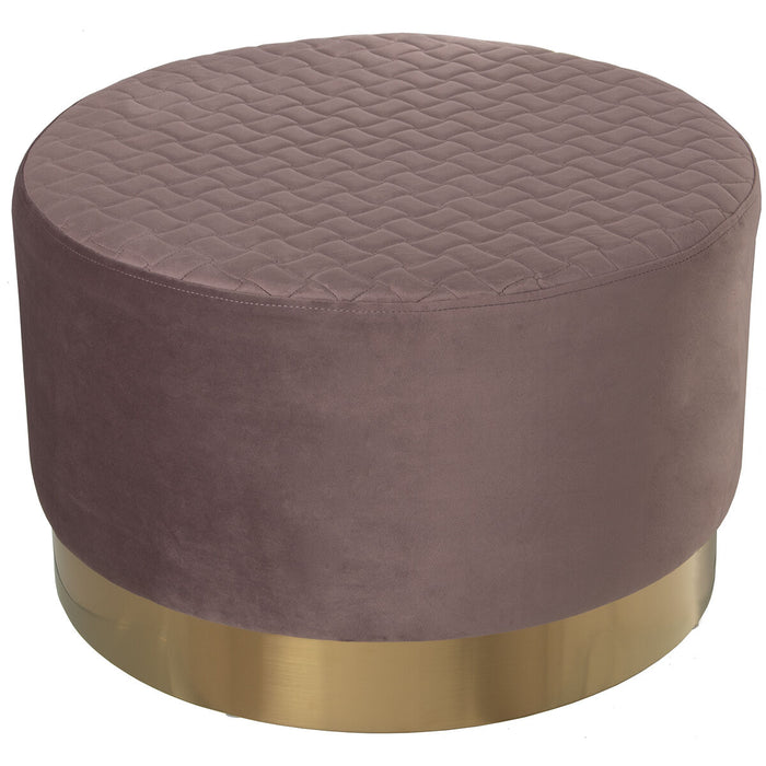 Pouffe Alexandra House Living Pink Velvet Wood 55 x 35 x 55 cm