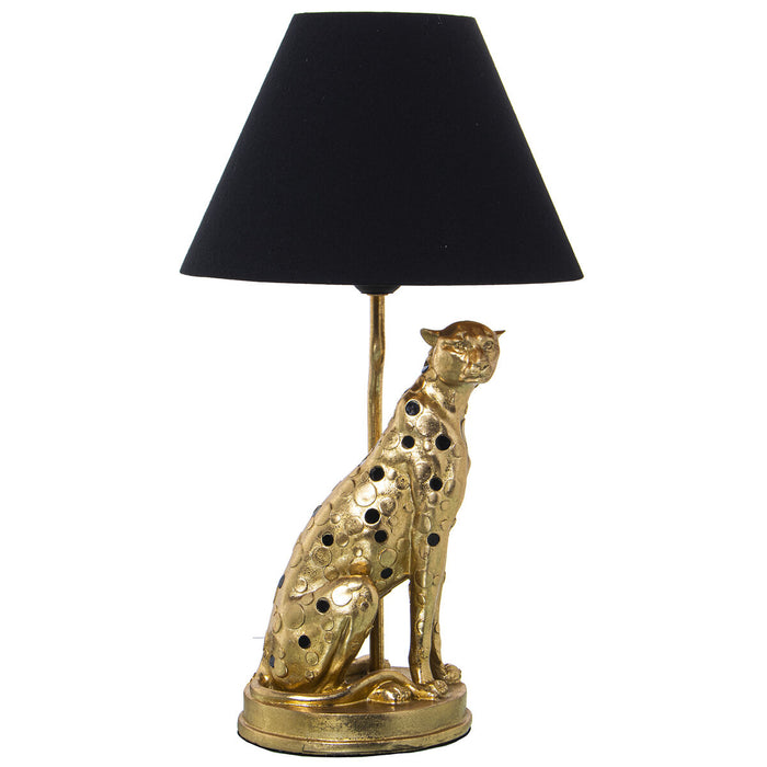 Desk lamp Alexandra House Living Black Gold Golden Plastic 40 W 26 x 46 x 2 cm Panther