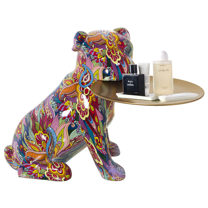 Decorative Figure Alexandra House Living Multicolour Plastic Dog 21 x 27 x 29 cm Tray