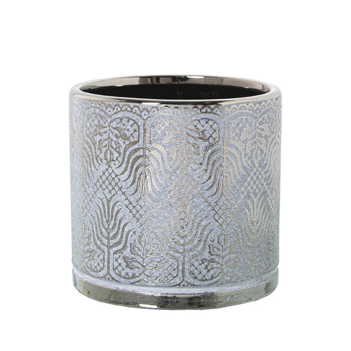 Planter Alexandra House Living Silver Ceramic 14 x 14 x 14 cm