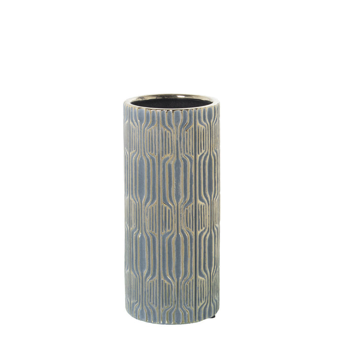 Vase Alexandra House Living Grey Ceramic 12 x 26 cm