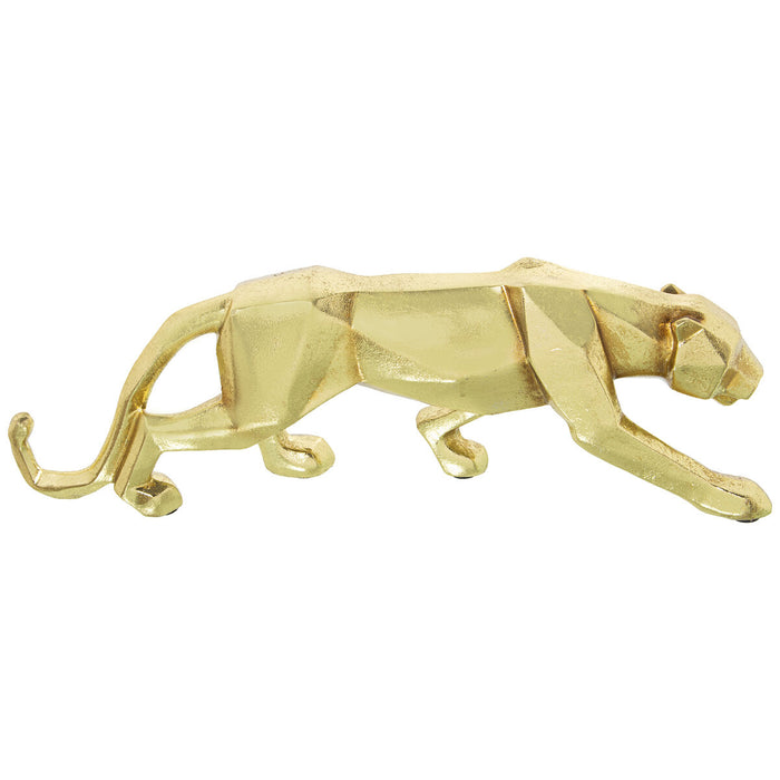 Decorative Figure Alexandra House Living Golden Plastic Panther 10 x 16 x 44 cm