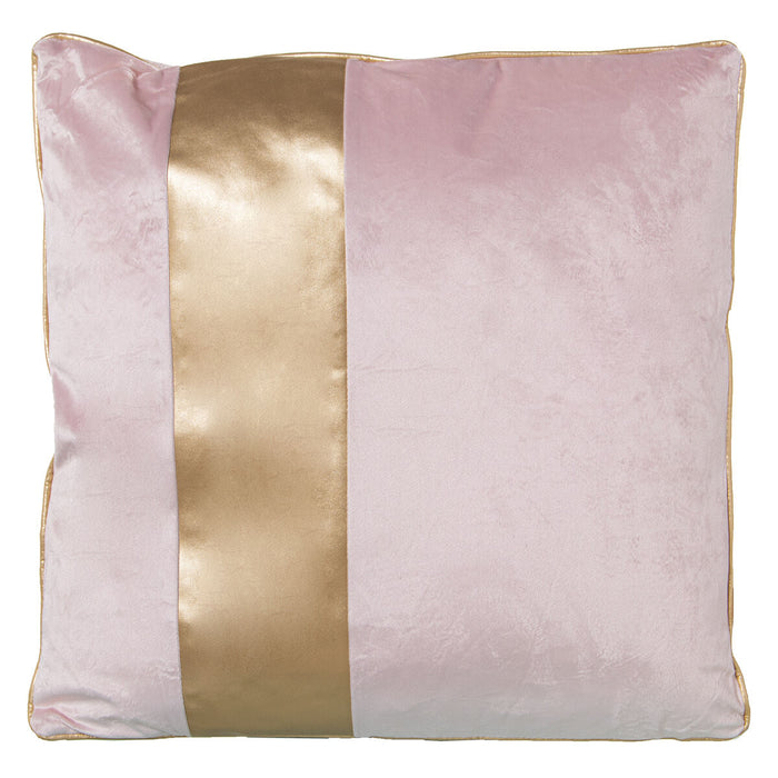 Cushion Alexandra House Living Pink Golden Velvet Textile 45 x 45 cm