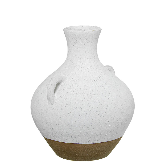 Vase Alexandra House Living White Ceramic 23 x 28 cm With handles