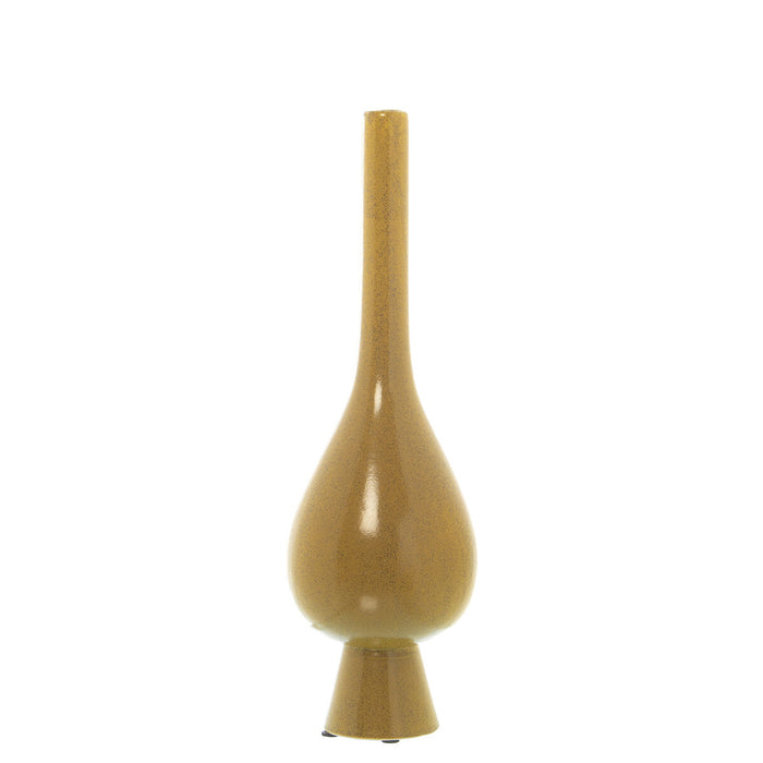 Vase Alexandra House Living Yellow Ceramic 16 x 51 x 16 cm