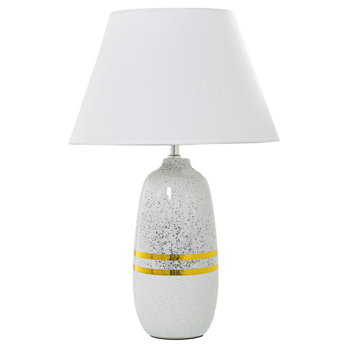 Desk lamp Alexandra House Living White Silver Ceramic 60 W 13 x 38 x 13 cm