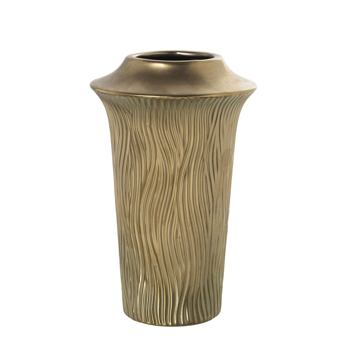 Vase Alexandra House Living Golden Ceramic 14 x 26 cm