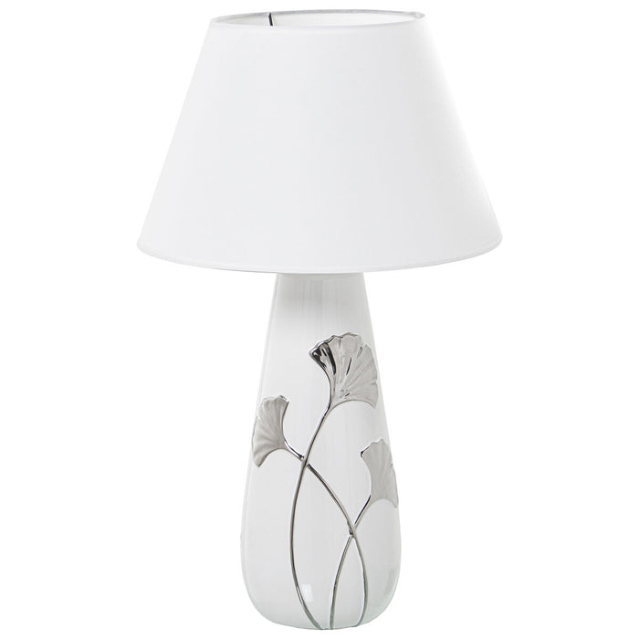 Desk lamp Alexandra House Living White Silver Ceramic 60 W 16 x 45 x 16 cm