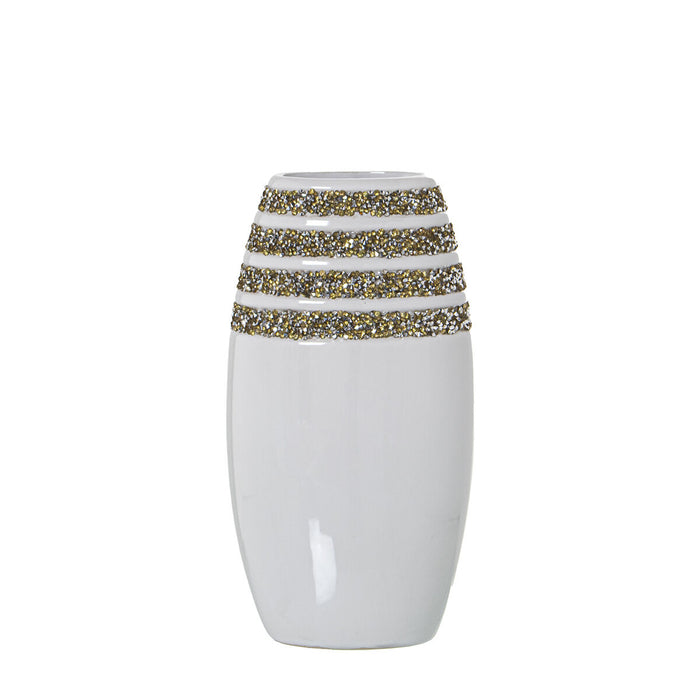 Vase Alexandra House Living White Ceramic 13 x 9 x 25 cm