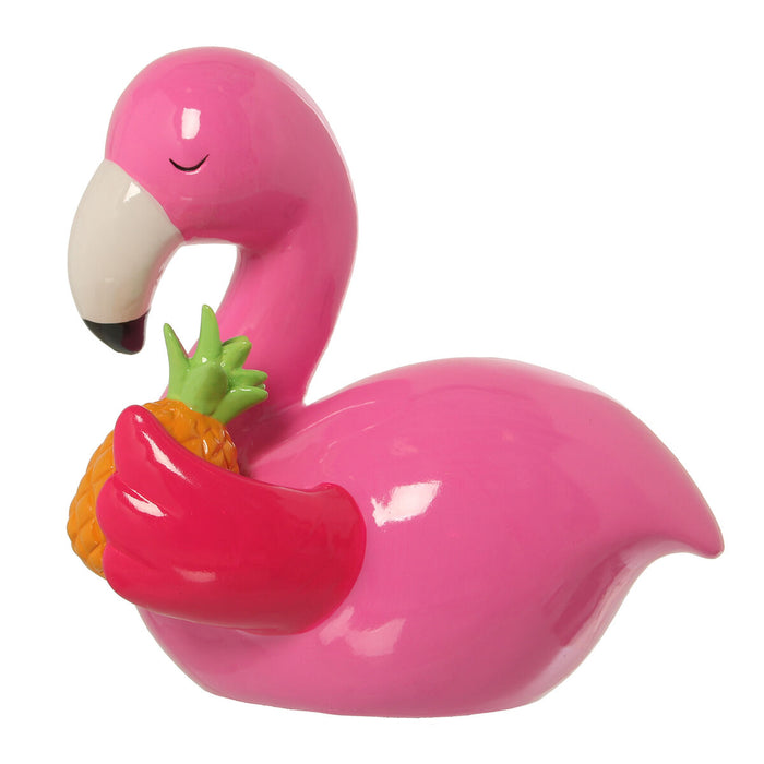 Decorative Figure Alexandra House Living Pink Ceramic Pink flamingo 22 x 22 x 17 cm