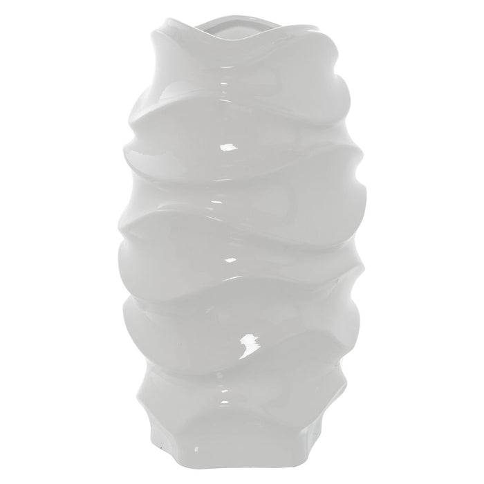 Vase Alexandra House Living White Ceramic Shiny 19 x 20 x 38 cm