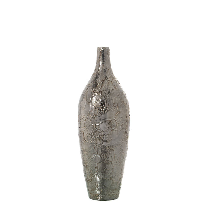 Floor vase Alexandra House Living Silver Ceramic 18 x 18 x 57 cm