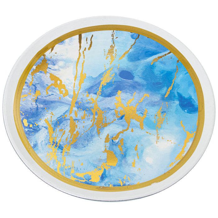 Centerpiece Alexandra House Living Blue White Golden Ceramic 9 x 32 x 33 cm