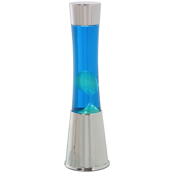 Lava Lamp Alexandra House Living Blue White Metal 11 x 39 x 11 cm