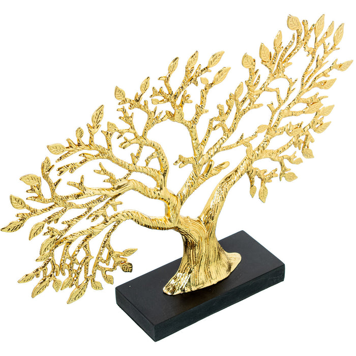 Decorative Figure Alexandra House Living Black Golden Metal Tree 38 x 7 x 28 cm