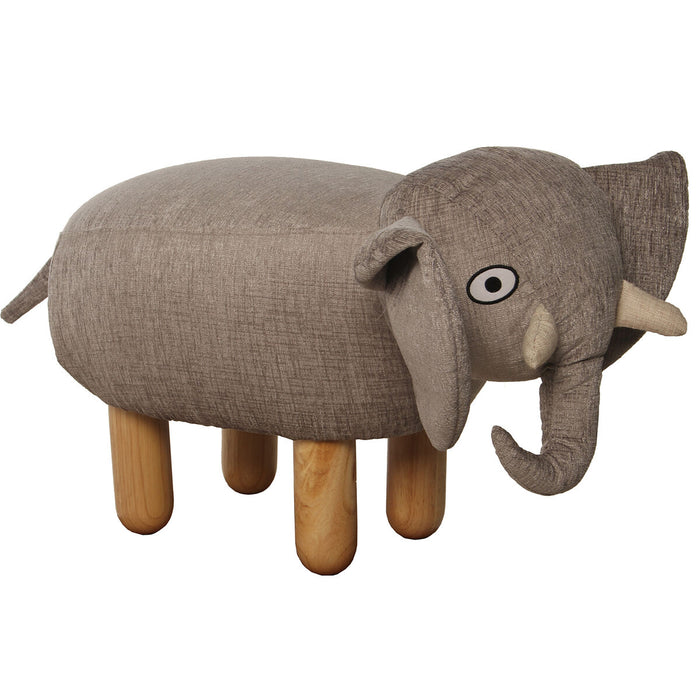 Pouffe Alexandra House Living Brown Wood Elephant 50 x 32 x 29 cm