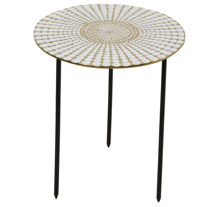 Side table Alexandra House Living Black Golden 41 x 50 x 41 cm