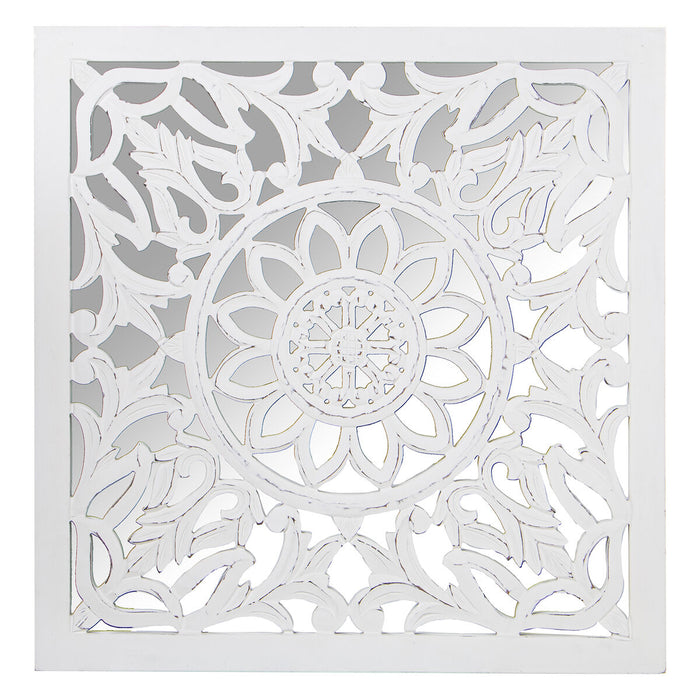 Decorative altarpiece Alexandra House Living White Wood 6 x 85 x 86 cm