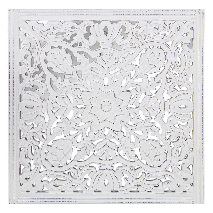 Decorative altarpiece Alexandra House Living White Wood 6 x 94 x 95 cm