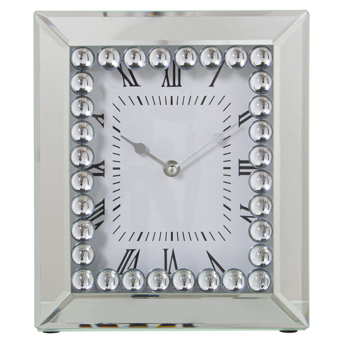 Table clock Alexandra House Living Silver Crystal Bright 22 x 26 x 6 cm