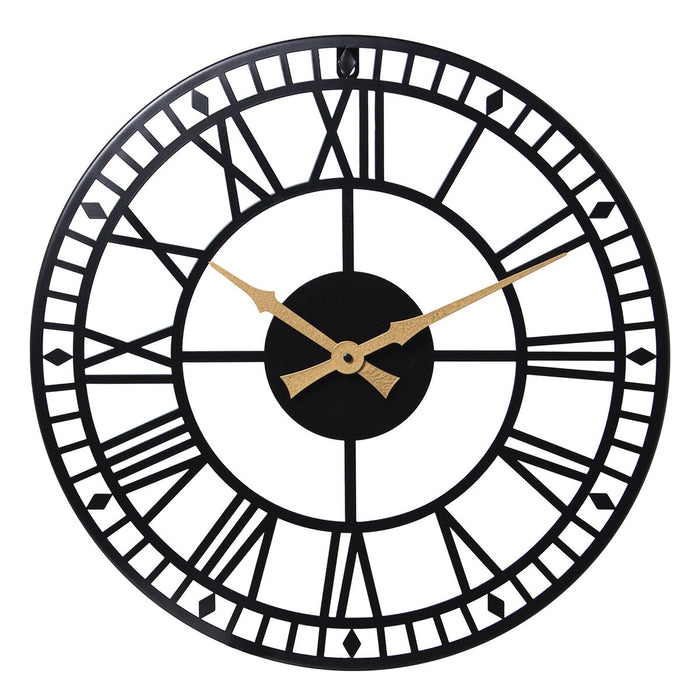 Wall Clock Alexandra House Living Black Metal 45 x 3 x 45 cm