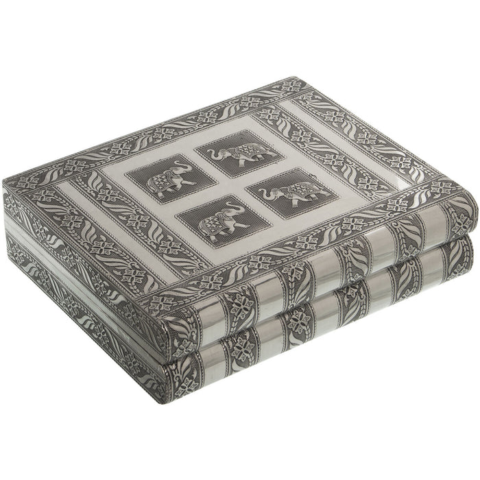 Jewelry box Alexandra House Living Silver Metal 27 x 7 x 21 cm