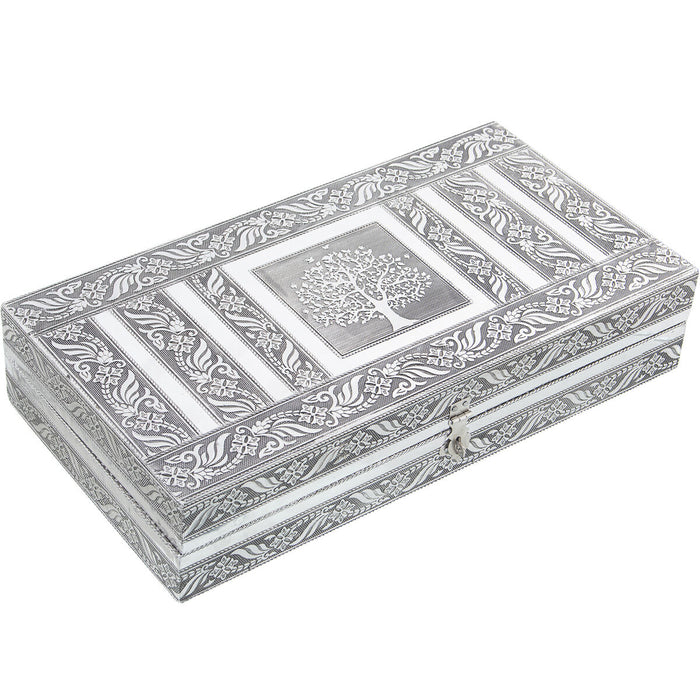 Jewelry box Alexandra House Living Silver Metal 38 x 8 x 20 cm