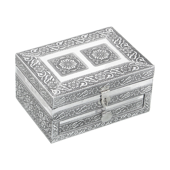 Jewelry box Alexandra House Living Silver Metal 18 x 9 x 13 cm